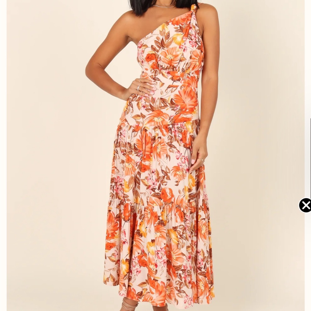 Floral One-Shoulder Dress